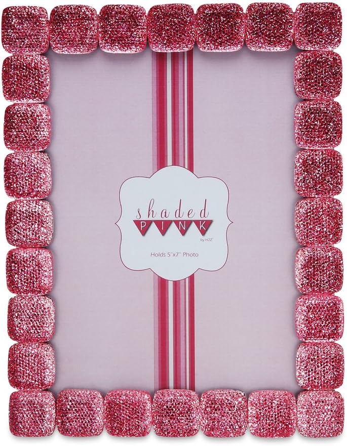 Shaded Pink by H2Z 27044 Shimmer Photo Frame, 6-1/2 by 8-1/2-Inch, Pink