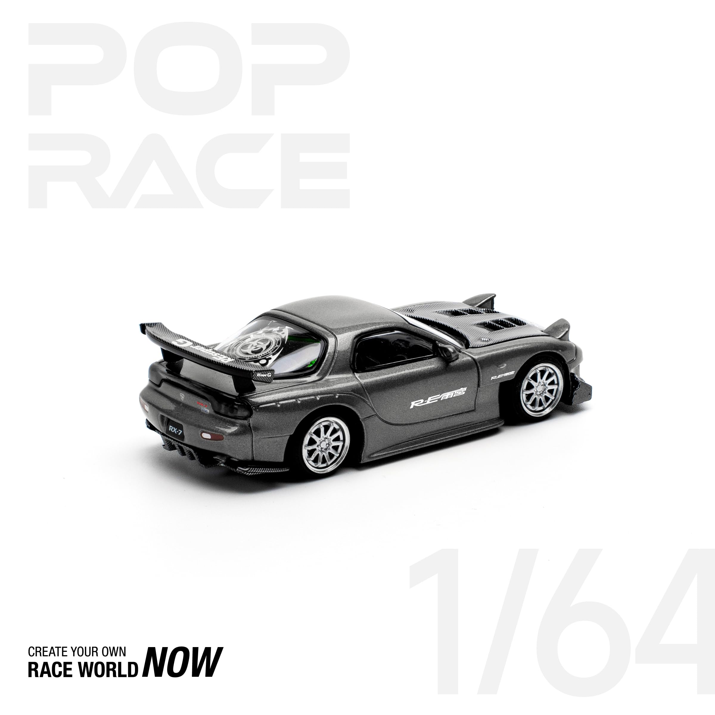Amazon | POP RACE 1/64 マツダ RX7 Re:雨宮 ガンメタル 完成品