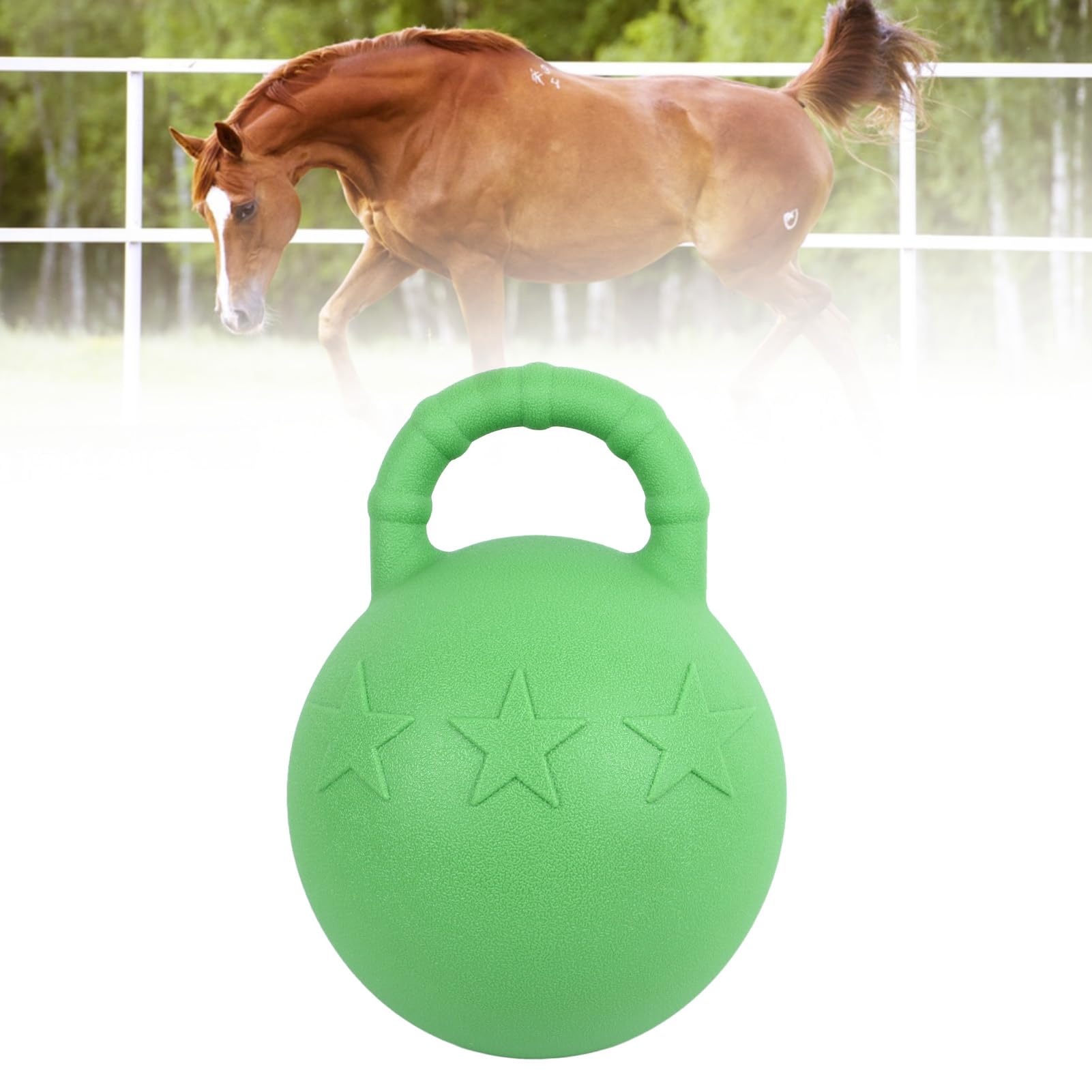 Jolly Horse Gigante Gioco Interattivo con - Giocattolo in Gomma Profumato Alla Frutta per e Cani - Design Leggero e a Rimbalzo Lento per Giochi di Addestramento
