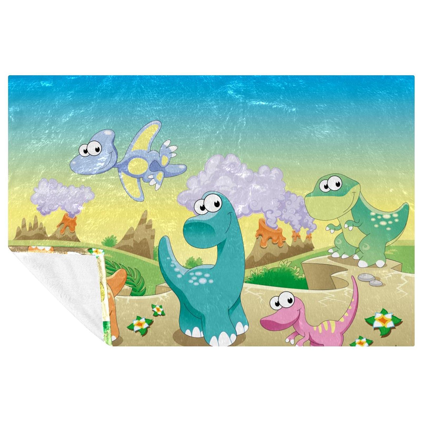 Couverture douce motif dinosaures pour des moments complices en famille