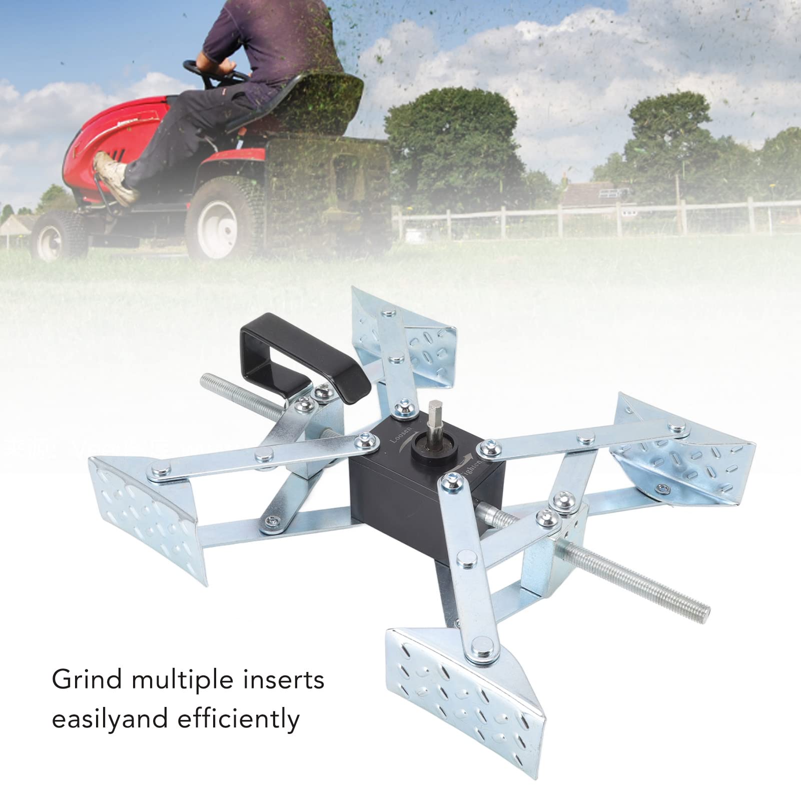 Kit per affilare le lame del tosaerba in acciaio inossidabile Strumento di affilatura veloce ad alta efficienza per la manutenzione delle lame del tosaerba Agricoltura Agricoltura