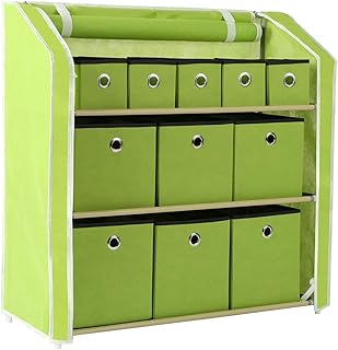 Sponsored Ad – HOMEFORT Multi-Bin Storage Organizer Cabinet Unit with Zipper Covered Foldable Bins Sturdy Metal Shelf Fram...