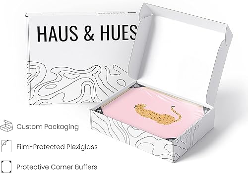 Miniatura 4 de Haus & Hues - Póster rosa con impresión de guepardo para decoración de pared de habitación, decoración artística para pared, sin marco, diseño de