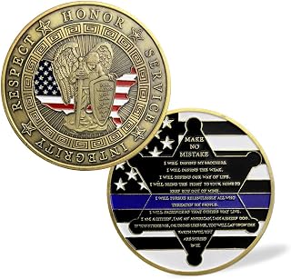 Thin Blue Line St. Michael Police Officers Challenge Coin Motto Commemorative Law Enforcement Gifts