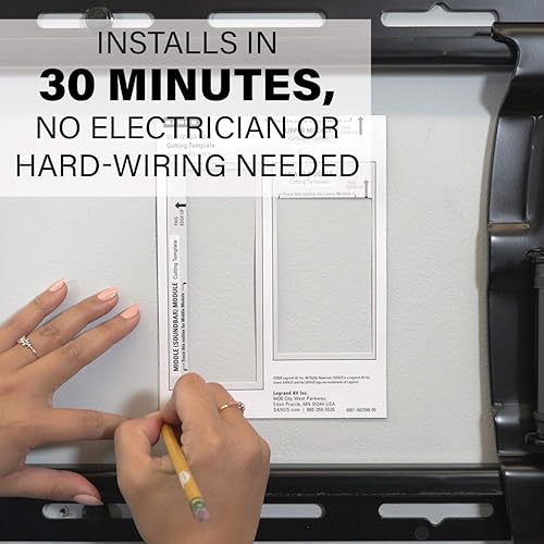 Miniatura 6 de SANUS Kit de gestión de cables en pared para TV y barra de sonido montada, incluye barra de sonido y gestión de cables de TV, oculta cables de