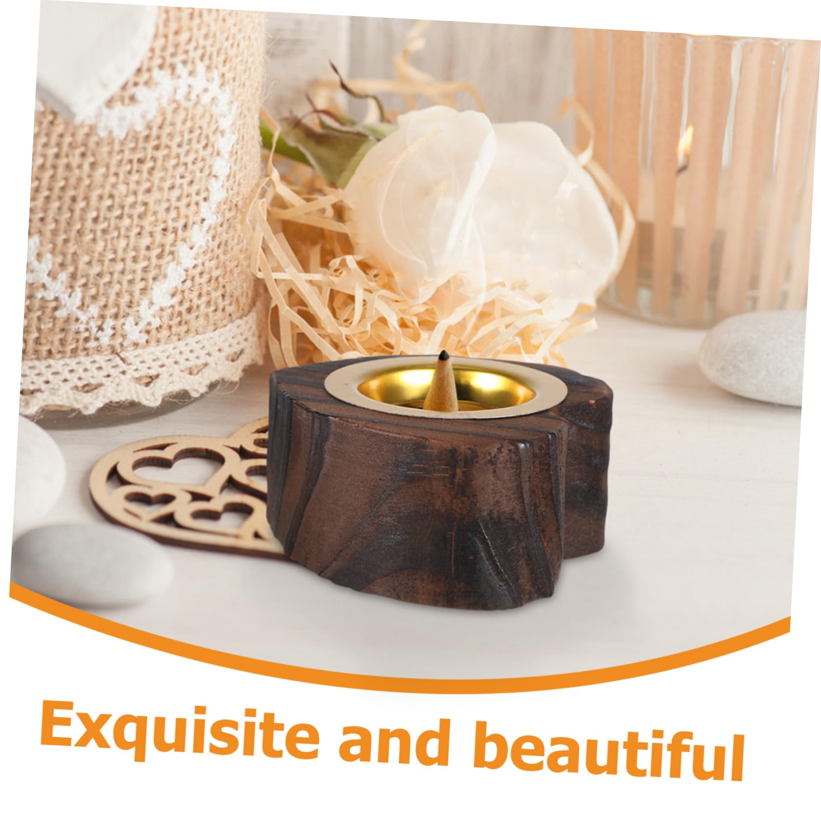 Amosfun 5St Räuchergefäß Liebe Weihrauchbrennerständer Herzförmig Räucherstäbchenhalter arabischer Weihrauchbrenner Holzkohle hausbrenner Halter für Weihrauchbrenner Eisen