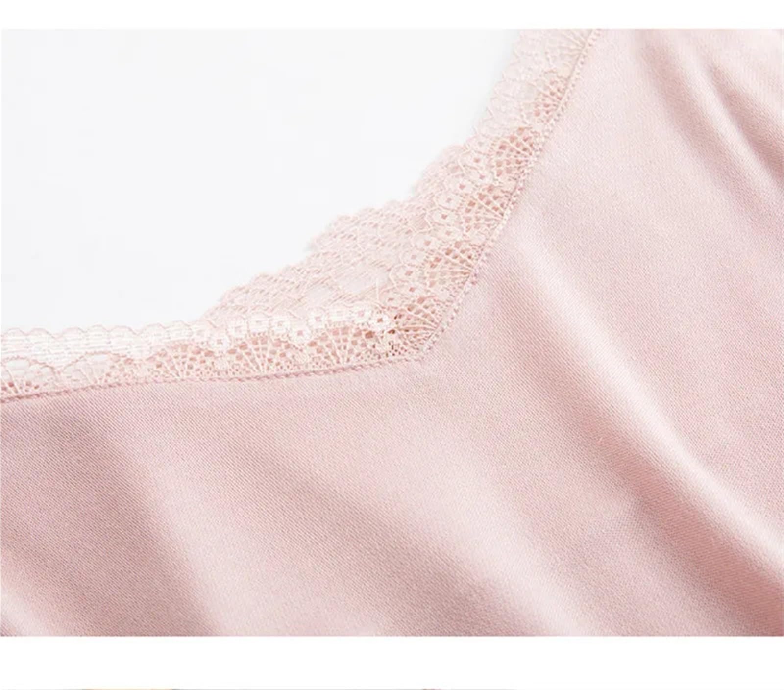 Camisola de Verano Seda Morera Natural Fresca for Mujer, Cuello en V, Sexy y cómoda, sin Mangas, con Encaje