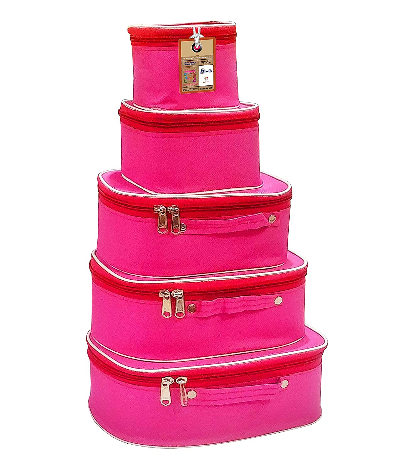 atorakushon Kosmetiktaschen-Set mit Reißverschluss, groß, mittelgroß, klein, 5-teilig, Geldbörsengröße, Make-up-Box für Damen, Kulturbeutel, Reisetasche, Aufbewahrung, Organizer, waschbar,