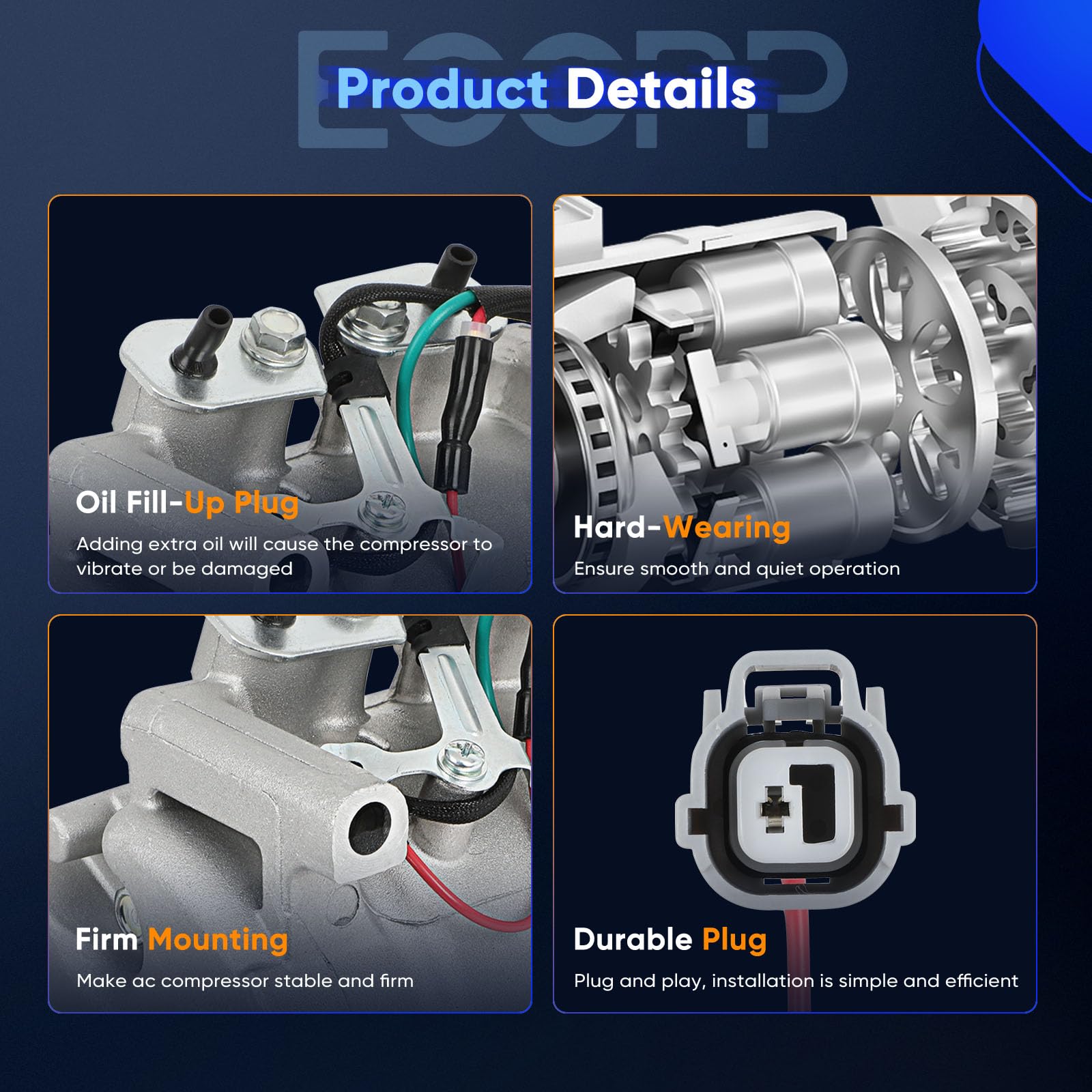 Amazon | ECCPP ACコンプレッサー 交換用 CO10849T A-cura TSX 2.4L