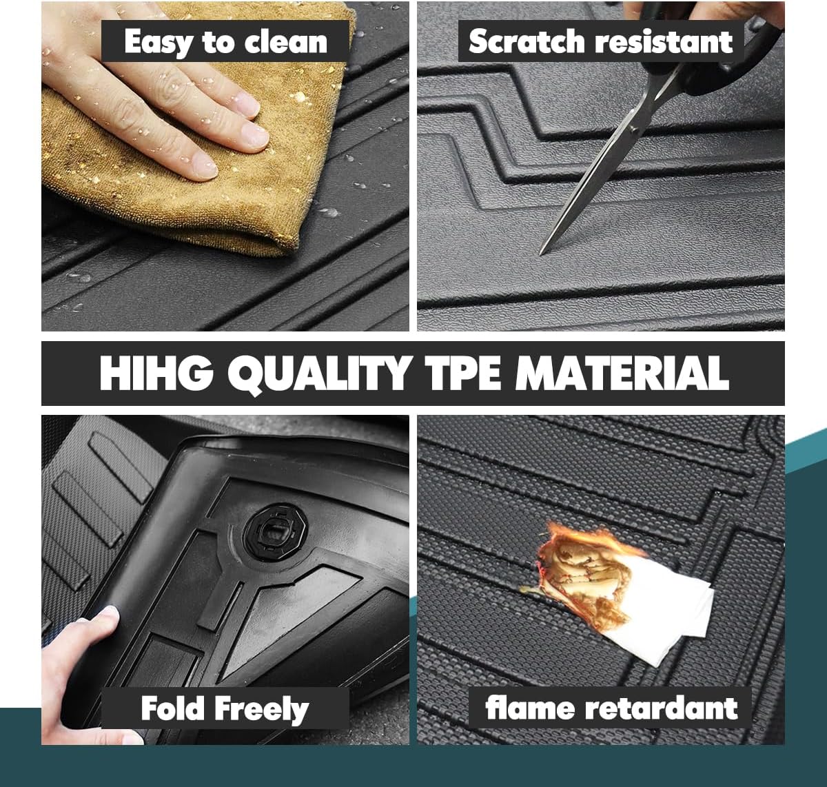 Compatible for 2014-2025 Jeep Cherokee Floor Mats Full Set All Weather Floor Mats & Seat Back Cover & Cargo Liner Protector for 2014-2025 Jeep Cherokee Accessories