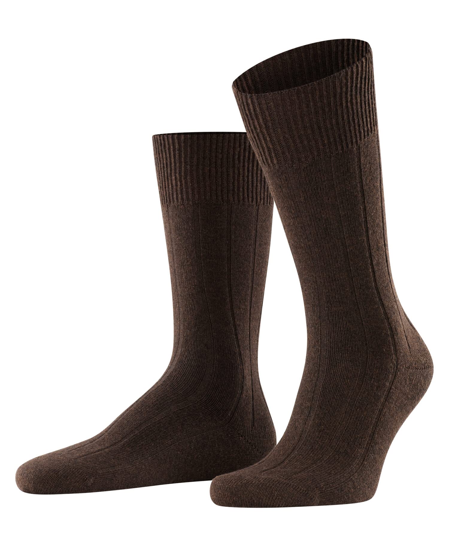 FALKE Men's Lhasa Rib M SO Wool Cashmere Plain 1 Pair Socks, Brown (Brown 5930), 5.5-8
