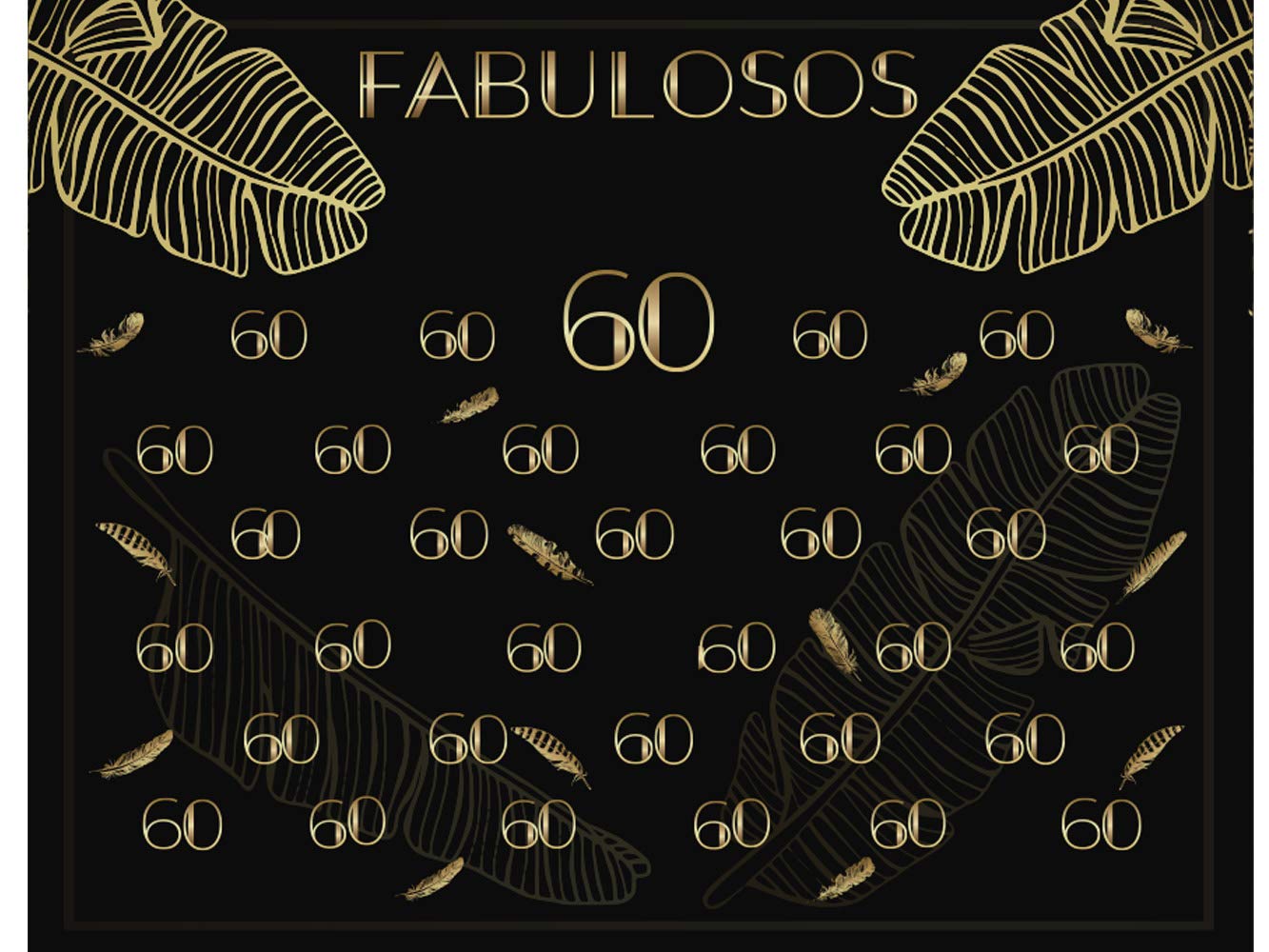 Oedim Photocall X-Banner Extensible 100% Fabulosos 60 | 335x200cm| Regalos para Cumpleaños | Photocall Económico y Original | Ideas para Regalos | Regalos Personalizados de Cumpleaños