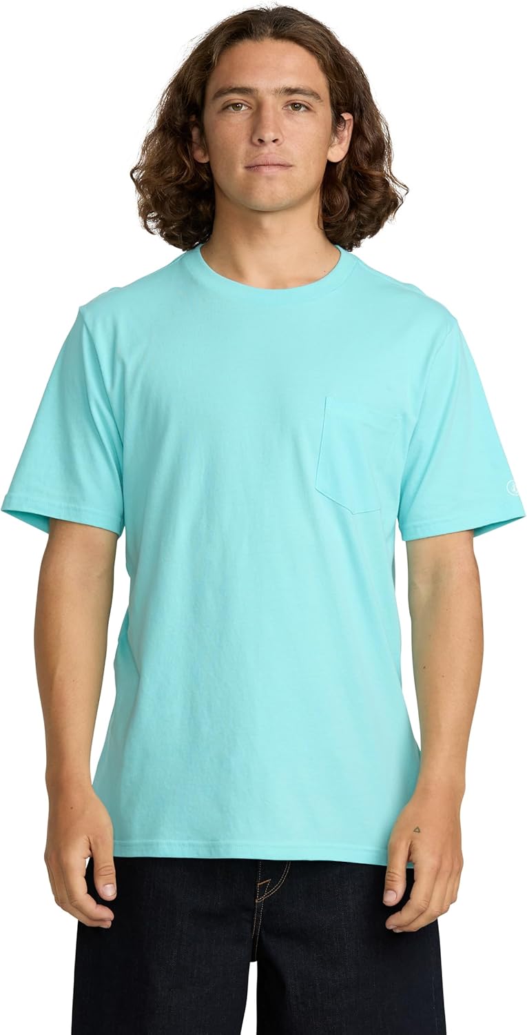Volcom Mens Solid Modern Fit Pocket Short Sleeve Tee