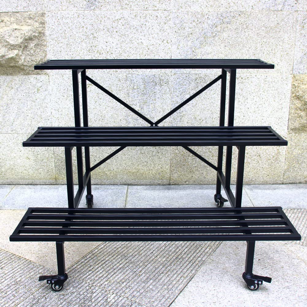 Amazon.com : Zhongma 3 Tier Sturdy Metal Plant Stand with