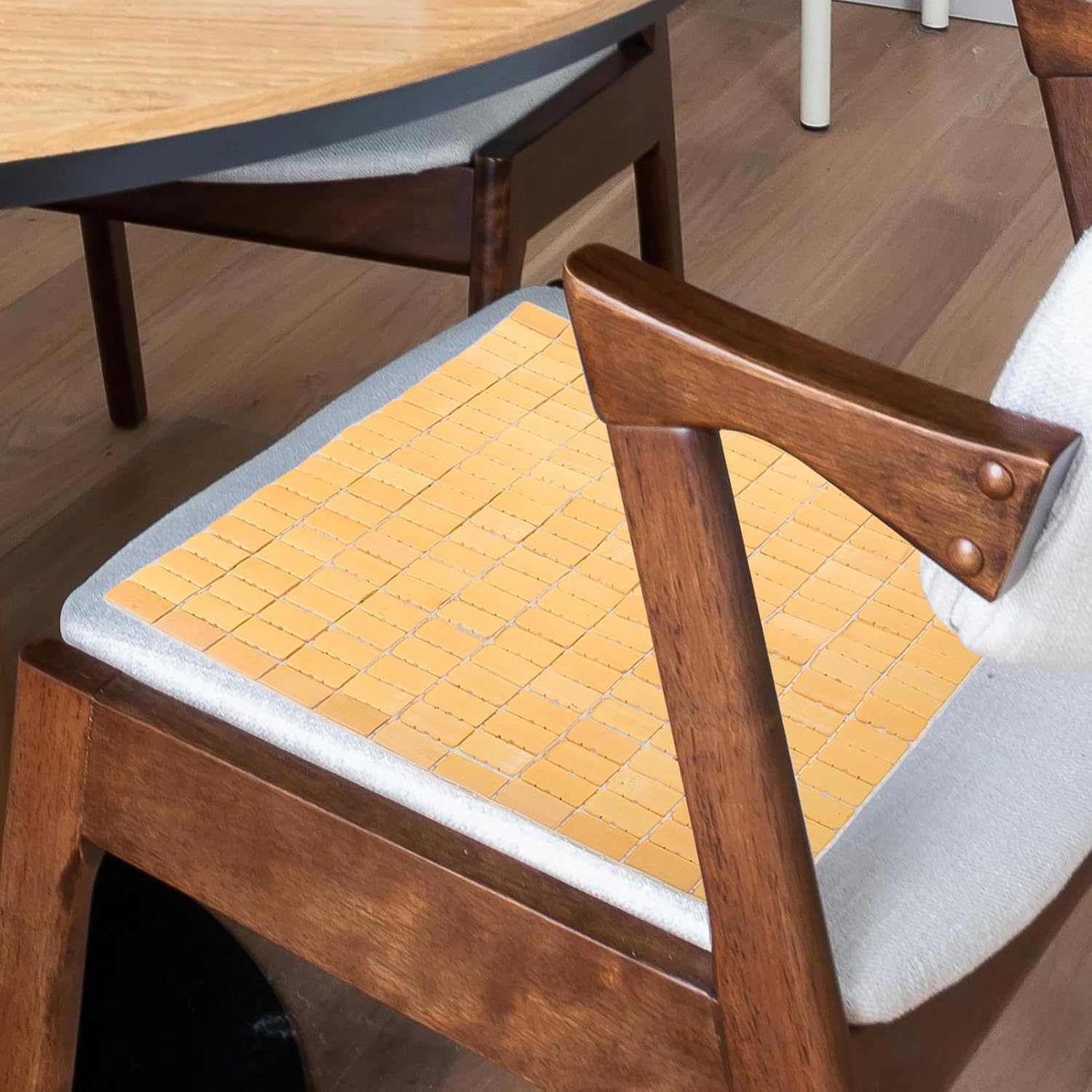 Bamboo Chair Pad Square Seat Cushion Ventilated Breathable Car Seat Cover for Summer