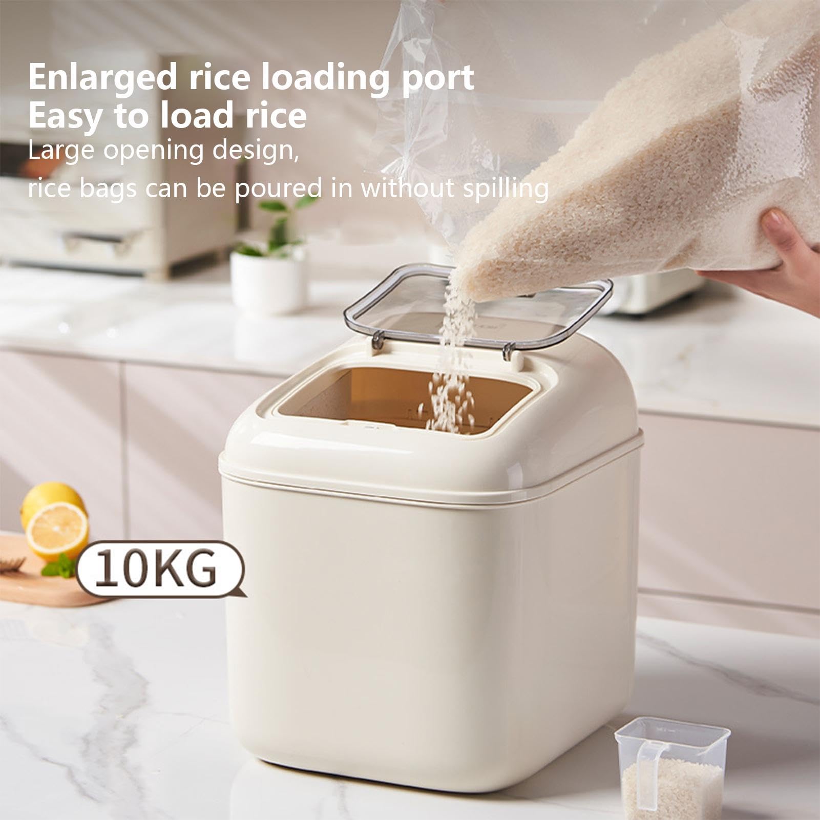 Dispenser di supporto per riso, contenitore di immagazzinaggio di riso,Contenitore per dispensa per la casa | Contenitore per alimenti da cucina per organizzazione di stoccaggio dispensa, scatola dis | Porta Riso Da Cucina per Dispensa Armadietto Frigorif