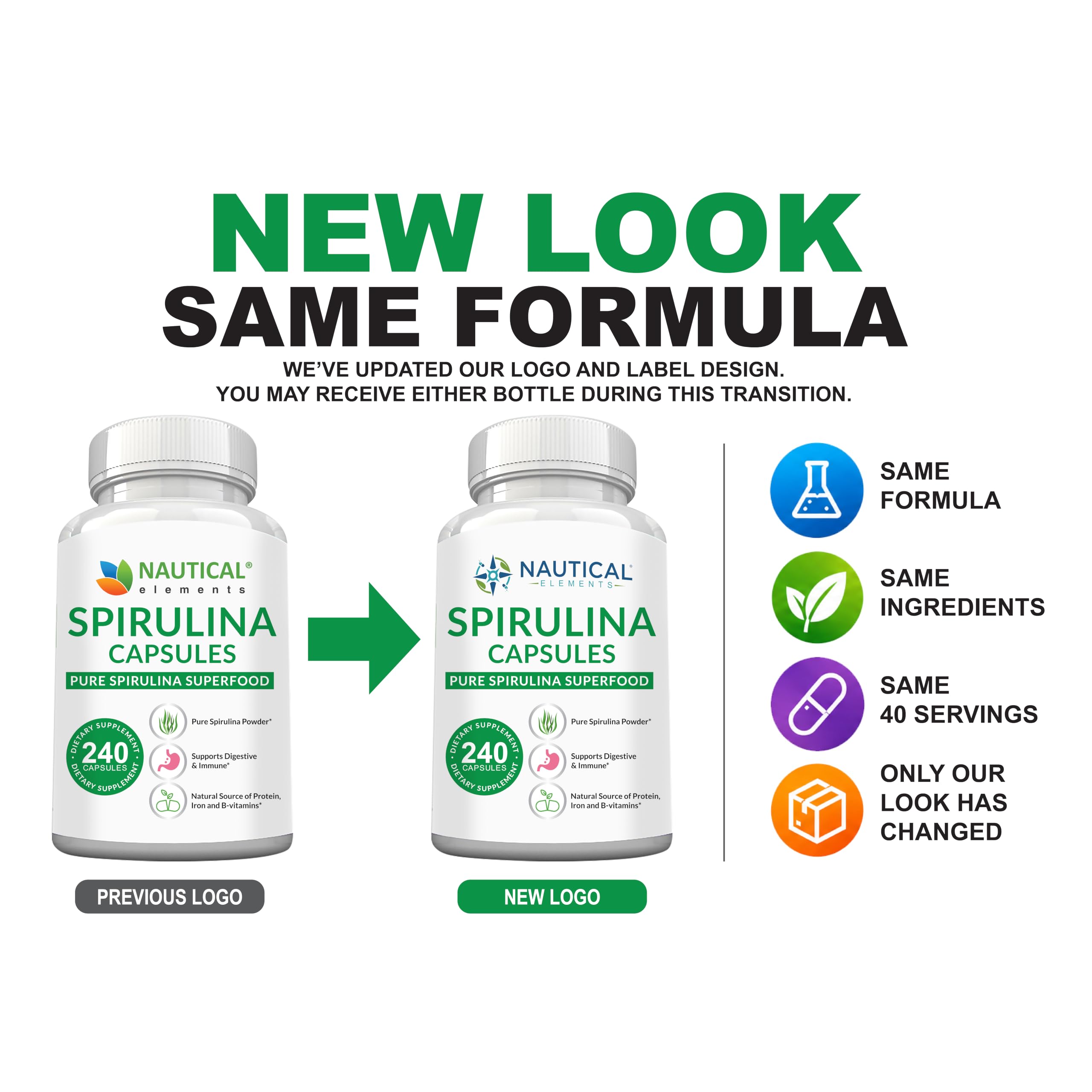 Spirulina Capsules 3000mg - 40 Servings Of Organic Spirulina Capsules — Amazon image 2