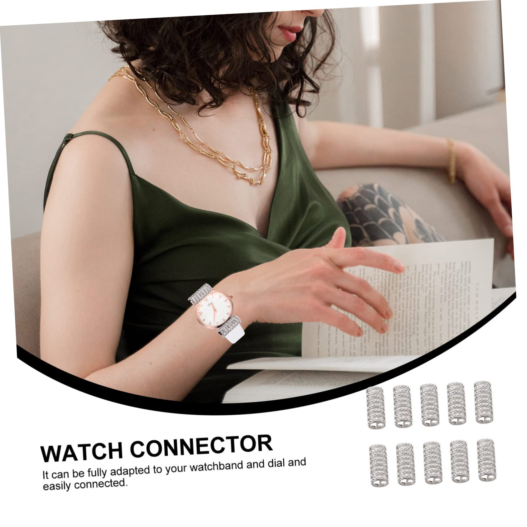 Housoutil Lot De 5 Connecteurs De Bracelet De Montre Décoratifs Connecteurs De Montre Remplaçables Pour Adaptateur De Montre En Alliage 10 Pièces X 5