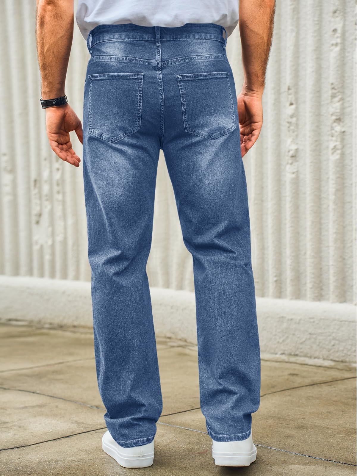 Runcati Herren Stretch Jeans Baumwolle Denim Hosen Männer | Regular Fit, Jeanshose, Freizeit, Streetwear, Jogginghose, Hip Hop, Jeanspants