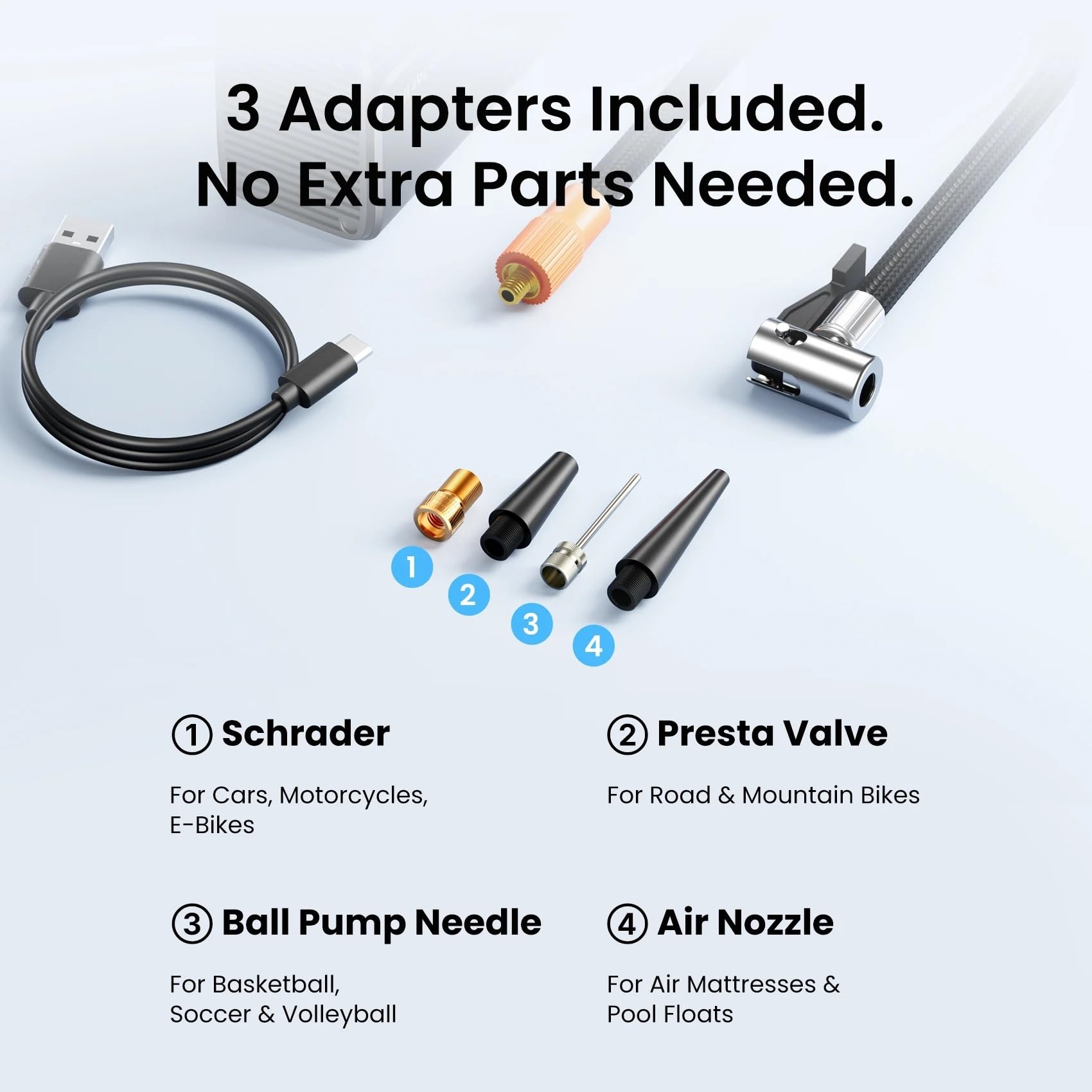 Compresseur Air Pompe à air de Voiture Gonfleur Electrique