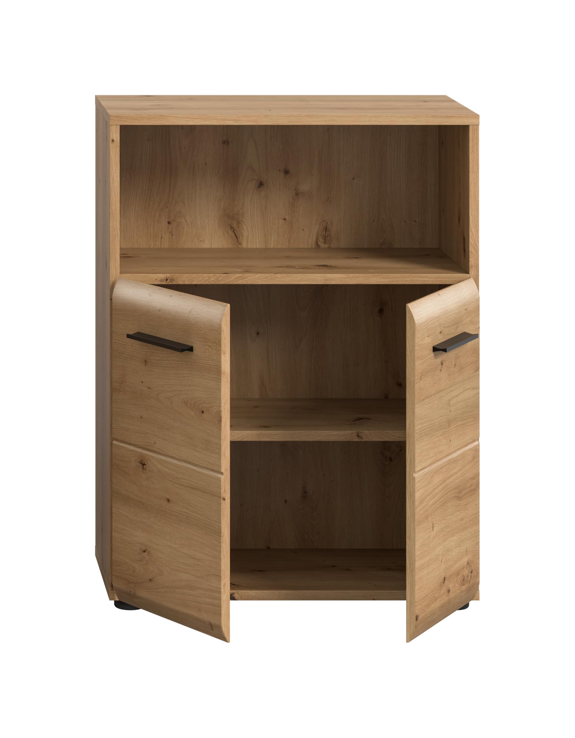xonox.home – Standschrank breit Ice 60x80x30 cm in Korpus und Front Artisan Oak Nachbildung – Eleganter Badschrank Schrank in Holzoptik – großzügiger Stauraum – Bild 3