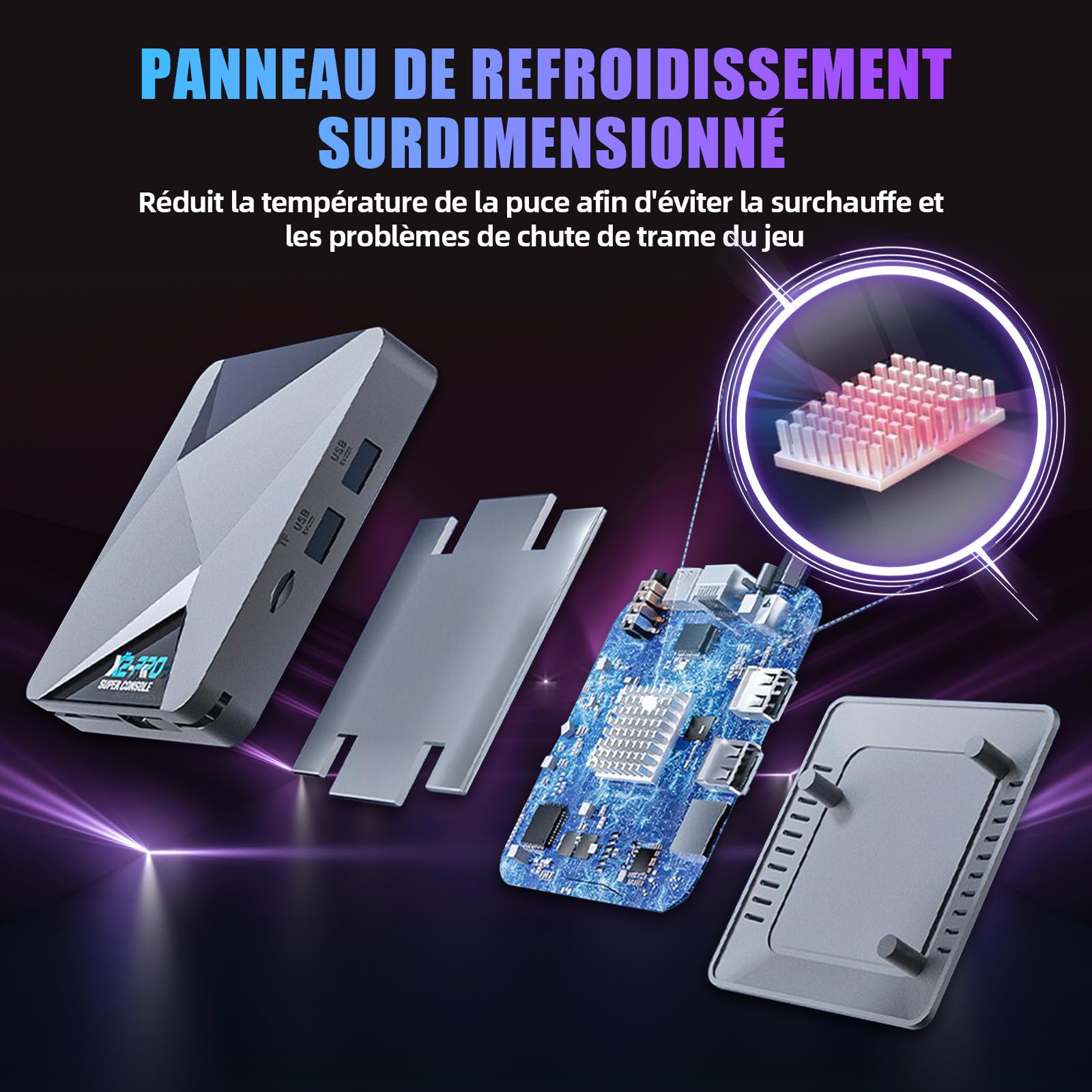 Super Console X2 Pro – 70 000 Jeux Rétro, Double Système EmuELEC + Android TV 9.0, Sortie 4K, WiFi 5G, 256 Go