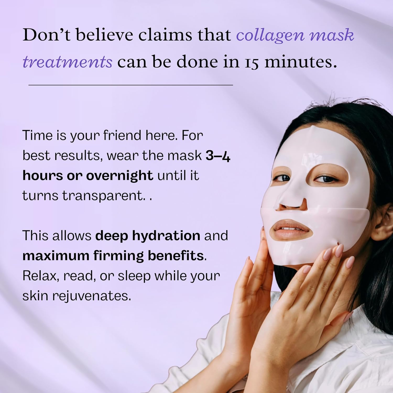 Bio-Collagen Real Deep Mask, Hydrating Overnight Hydrogel Mask, Pore Minimizing, Elasticity Improvement, 34g x4ea - Image 2