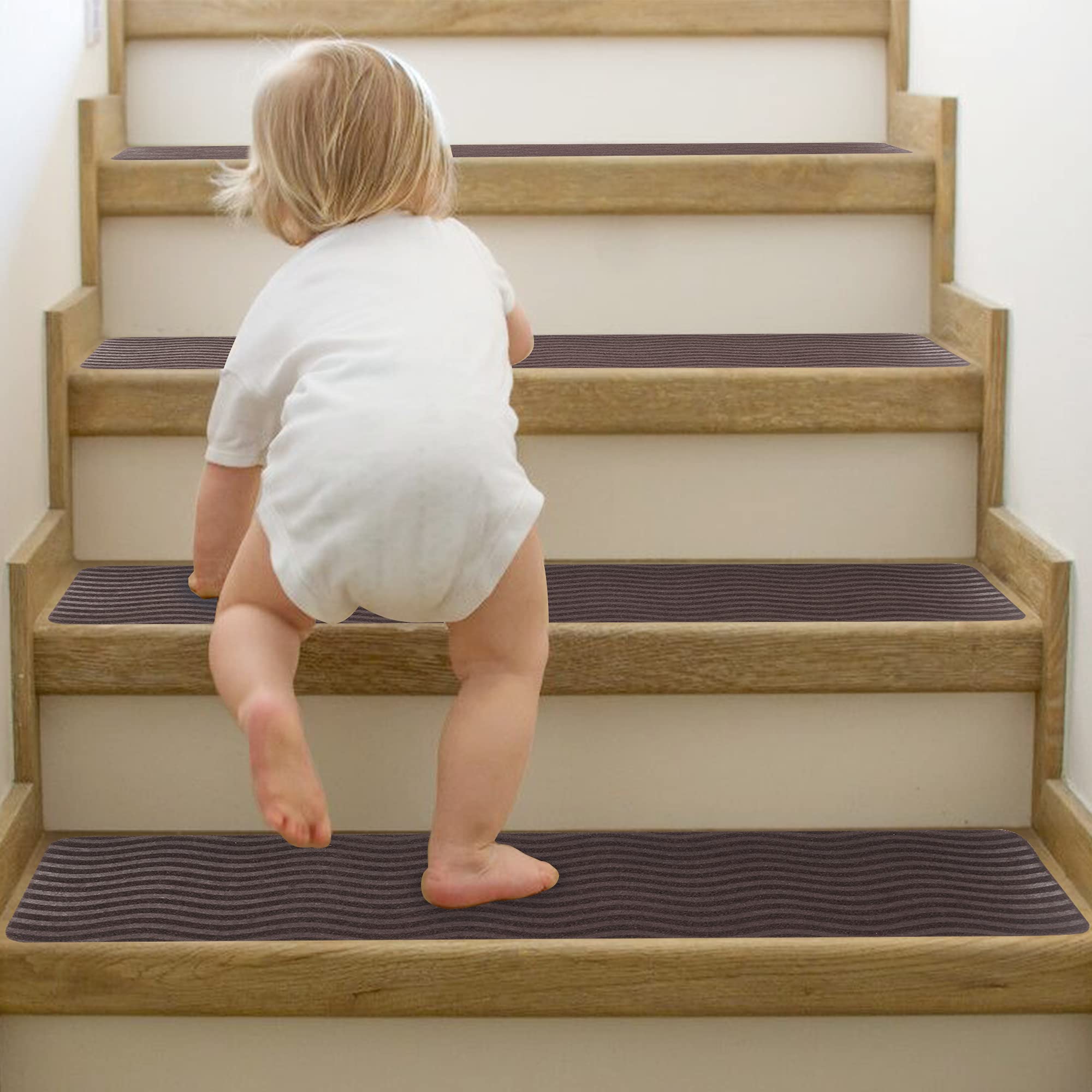 Set of 14 NonSlip Stair Treads for Wooden Steps, Stair Treads Carpet for Stairs Indoor for Kids