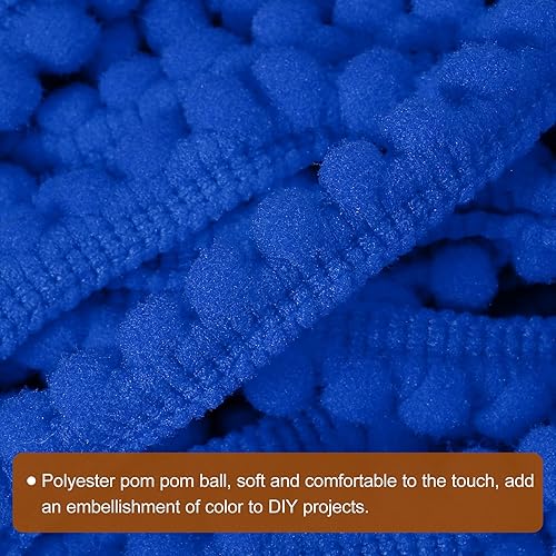 Miniatura 4 de uxcell 2 piezas de 10 yardas con flecos de pompones, accesorio de costura de cinta, manualidades para el hogar, cortina, ropa, decoración de