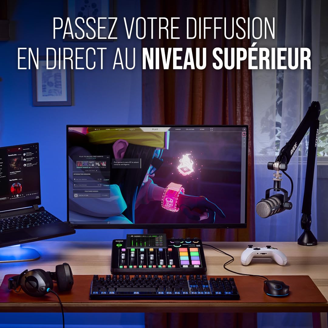 RØDE RØDECaster Pro II Console Production Audio Tout-en-Un, Bluetooth et Double USB-C, pour podcast, streaming, production musicale et création de contenu (Noir)