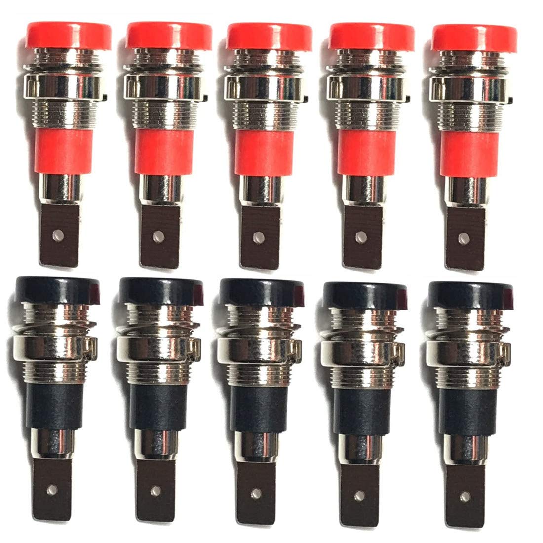 bnafes 4mm Banana Jack Socket Female Adapter Panel Mount Binding Post for 4mm Banana Plug Connectors 10Pcs