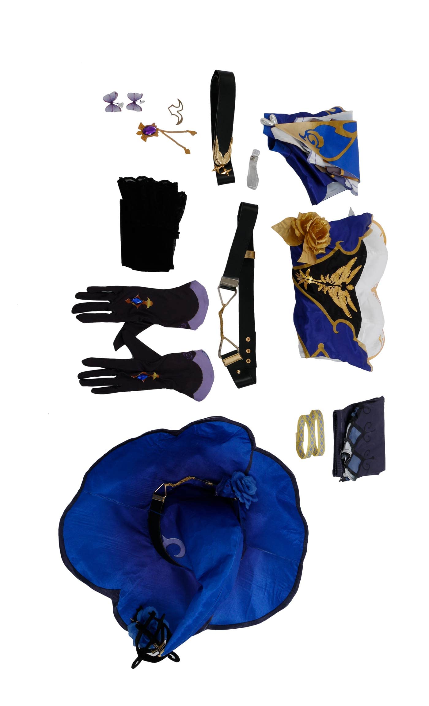 Cosplay.fm Women’s Anime Cosplay Costume Full Set with Witch Hat and Stockings for Game Cosplay