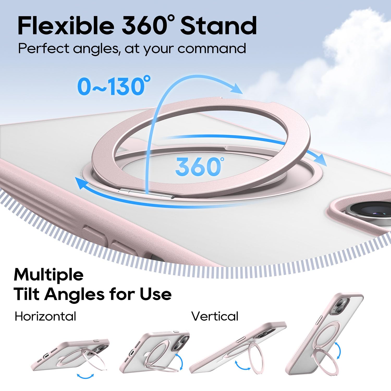 Niunisi Stand for iPhone 15 Plus Case - Image 4