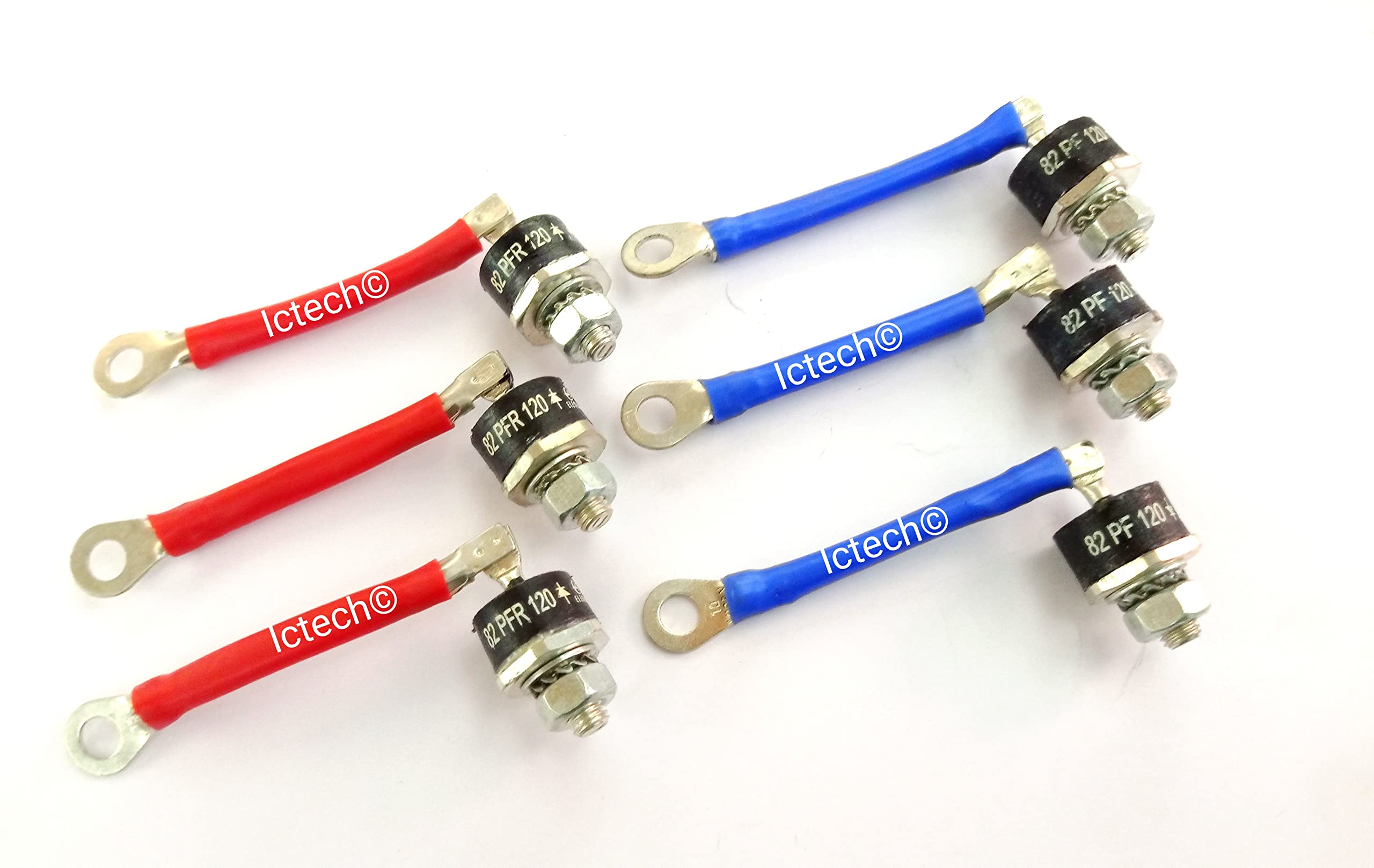 82pf diode R/N Replacement for Leyroy Somer Nidec Trident Kirloskar rectifier kit for Generator set of 6pcs 3positive and 3negative Ictech ©