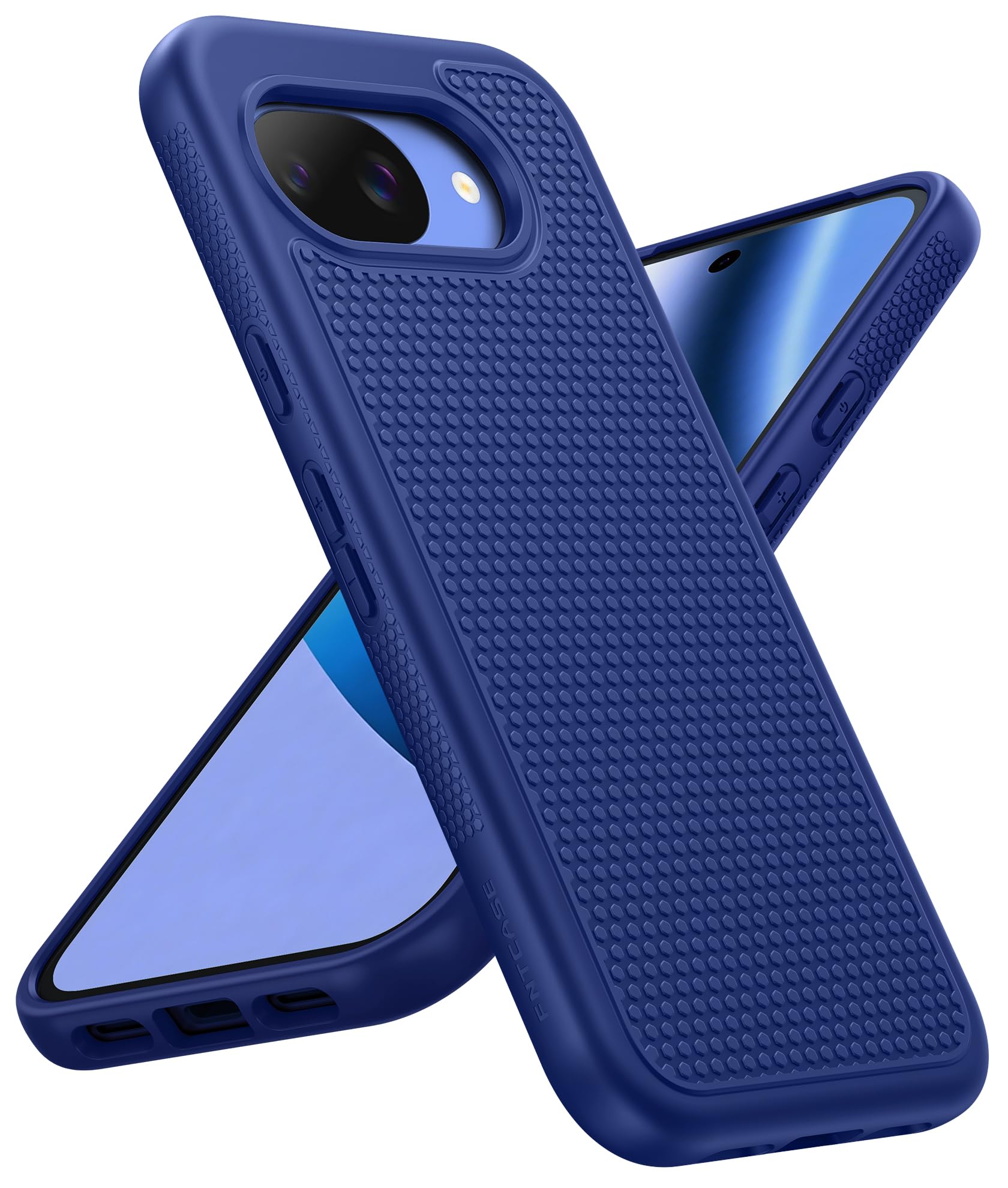 FNTCASE for Google Pixel 10A Case: Soft TPU Non Slip Shockproof Cover | 14FT Military Grade Drop Protection, Matte Textured Protective Phone Cases With Screen Protector, for Daily Use, Navy Blue