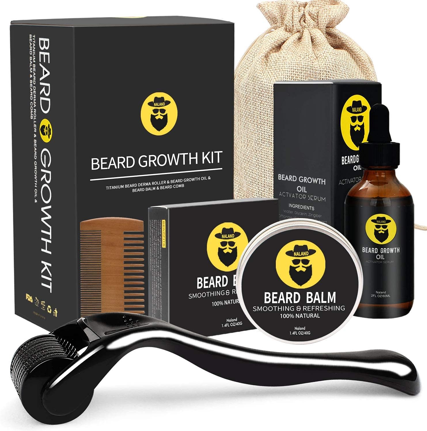Amazon.com : Beard Growth Kit, Beard Kit, Beard Growth Serum Oil (2oz ...