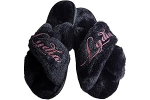 Personalized Monogram Slippers for Women (Personalized Bridesmaid Slippers)