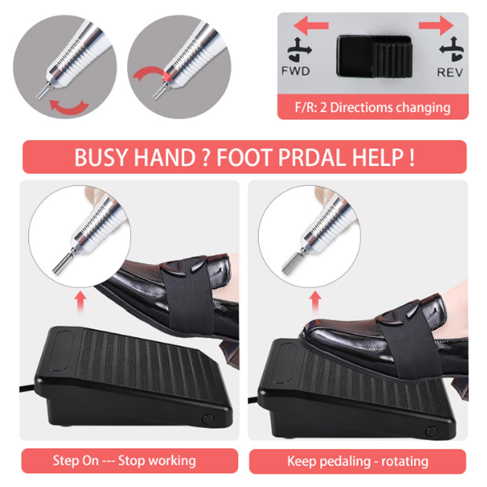 Lima Elettrica per Unghie - Set Professionale per Manicure per Rimuovere Le Unghie Finte e Curare la Pelle Morta delle Dita