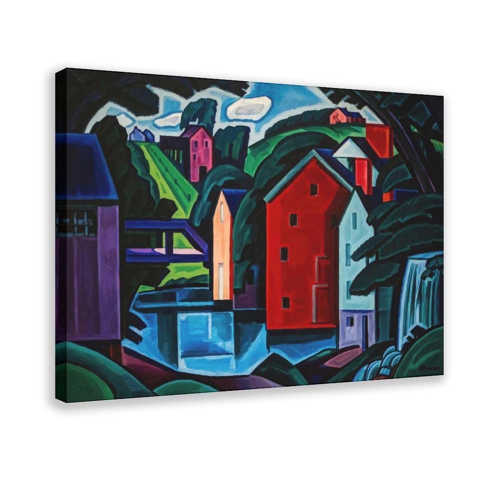 Impression sur toile motif dans l'espace Oscar Bluemner tableau 50x76 - 8