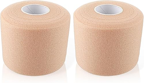 Cinta atlética, 2 paquetes de bandas de espuma para fútbol, fútbol, muñeca, deportes, béisbol, terapia deportiva, codos, rodillas, tobillos,