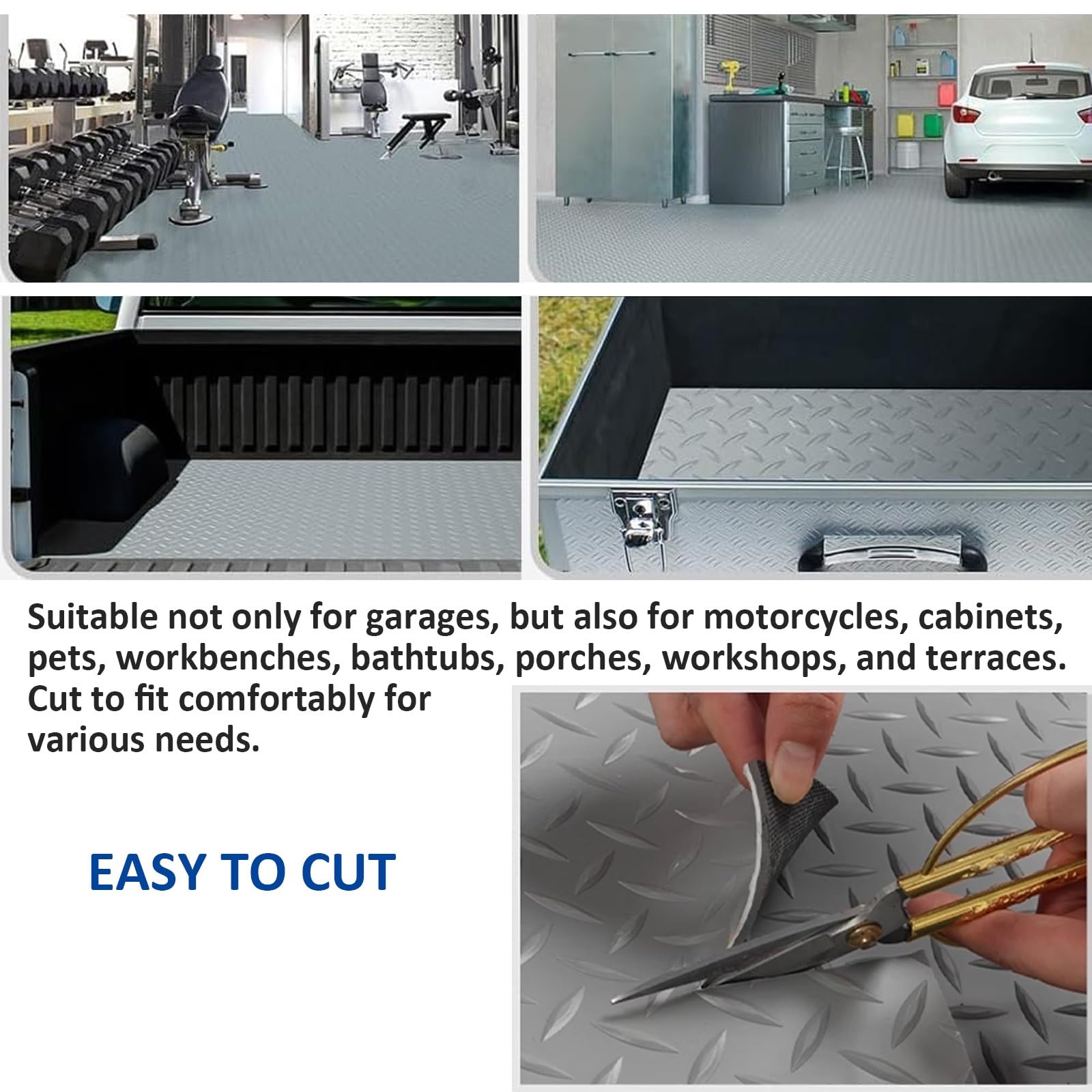 Alfombrilla de aceite, rollo de suelo de PVC antideslizante de 2,5 mm de grosor para garaje, cocina, SUV, sótano, gimnasio, cobertizo, protector de suelo duradero para debajo de automóviles y