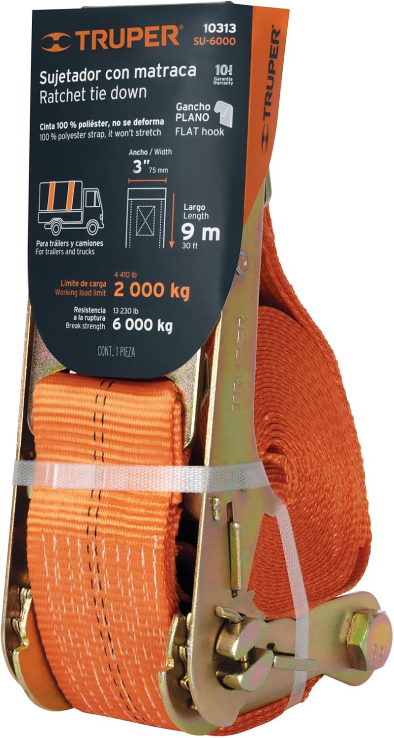 11,900 lb Ratchet Strap/Sujetador de carga 11,900 lb