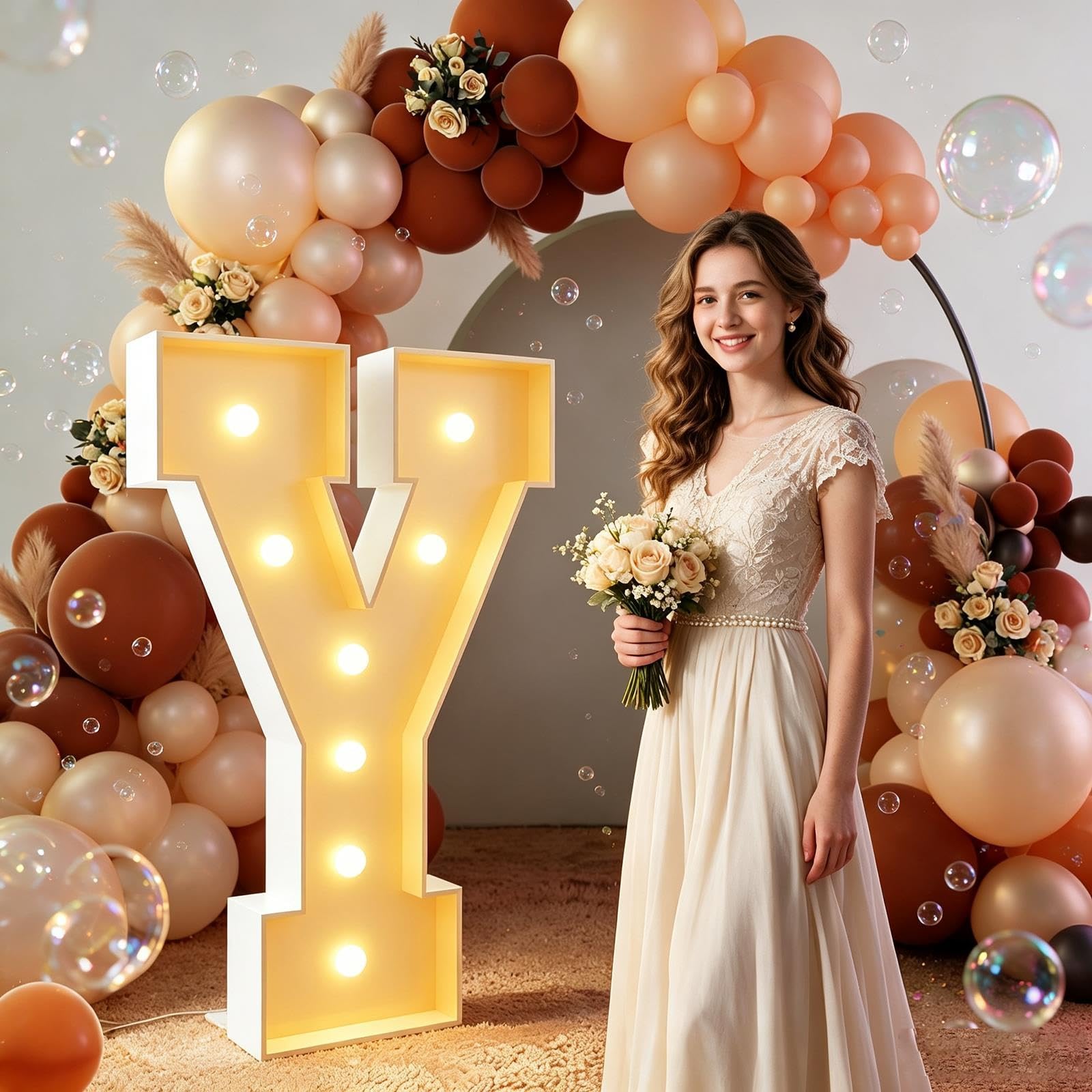 Lettere Numeri Luminosi Insegna 1° e 18° Compleanno Decor