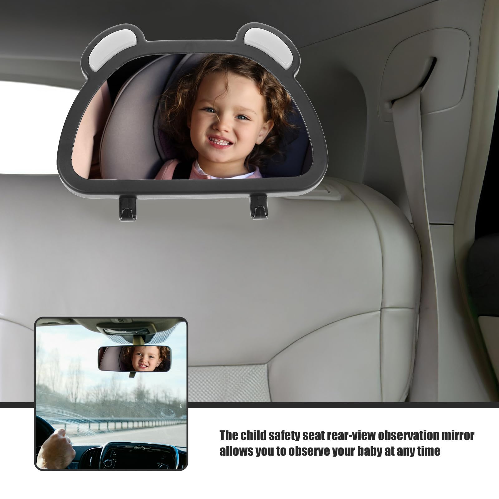 Espejo Retrovisor para Coche Ñiño Giratorio 360° Asiento Trasero