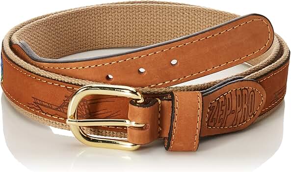 Amazon.com: Zep-Pro Men's Tan Leather Embroidered Dolphin Belt, 34