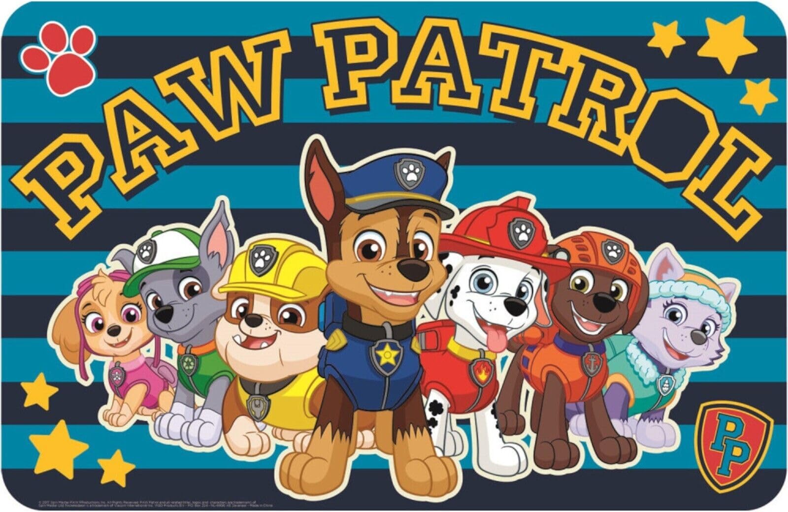 Tovagliette Per Bambini Paw Patrol - Set In Plastica Senza BPA, 42x29 Cm, Multicolore