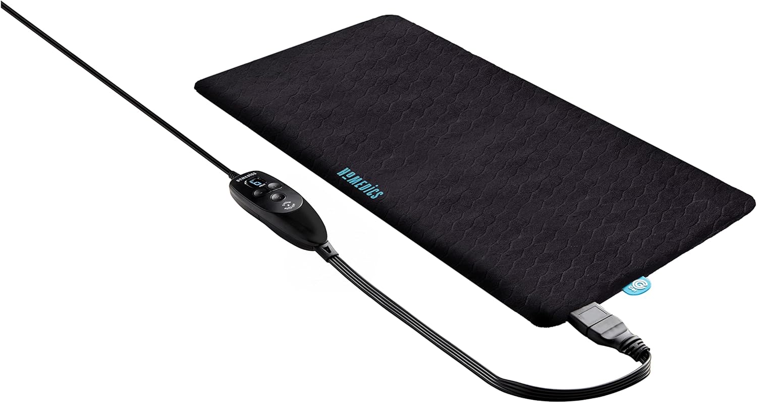 Homedics Weighted Integrated Gel Heating pad 4.1 LB with Deeper Penetrating Heat, 6 Heat Settings with 2-Hour Shutoff, Freezer-Friendly Cold Therapy, Unplug for On-The-Go Use, 12” x 24” Black Homedics Weighted Integrated Gel Heating pad 4.1 LB with Deeper Penetrating Heat, 6 Heat Settings with 2-Hour Shutoff, Freezer-Friendly Cold Therapy, Unplug for On-The-Go Use, 12” x 24” Black