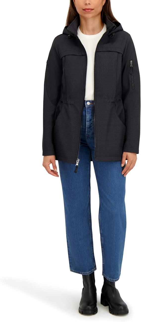 HFX Women's Softshell Jacket 3-layer Bonded Transitional Jacket, Water-resistant, Wind-resistant, Fleece Lined
