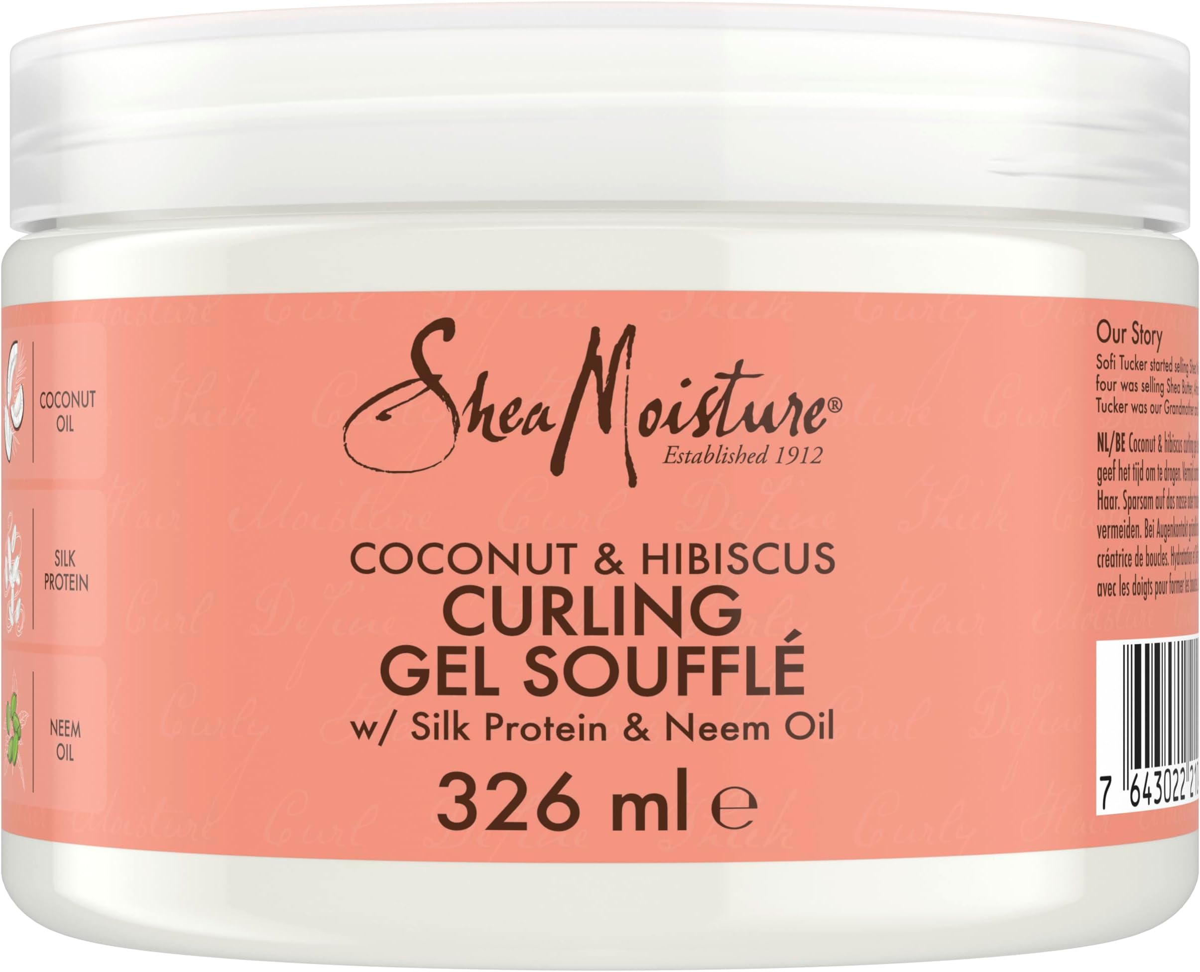 Coconut & Hibiscus Curling Gel Soufflé no silicones or sulphates for thick, curly hair 326 ml