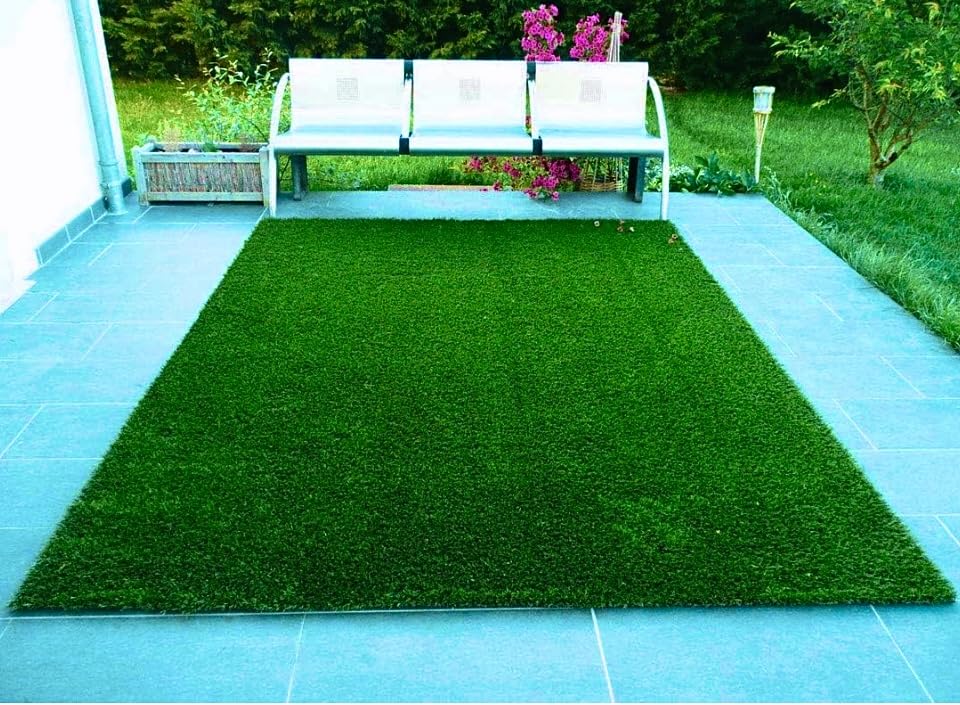 Image of 35 Mm Artificial Grass Mats Rectangular Carpet for Balcony (2 X 17 Feet)